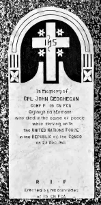 Gravestone Corporal John Geoghegan 