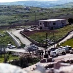 The DFF Sherman tank eyeball to eyeball with a Panhard AML 90 Lebanon