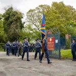 Marching in the gates of Baldonnell Aerodrome Baldonnell Aerodrome