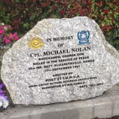 The Memorial to Cpl Michael Nolan at St. Oliver Plunkett’s Church, Grange Con, Co Wicklow,
Photo Credit:  Post 21 IUNVA