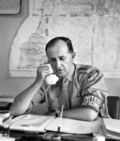 MacCarthy at UNOGIL HQ in Hotel Rivera Beirut in 1958.  Photo credit UN Multimedia. Colonel Justin Maccarthy