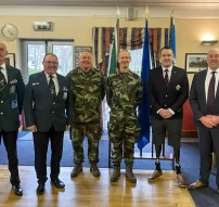 John Murray, Mick Thompson, Sgt Maj Niall Matthews, Brig Gen Brendan McGuinness, Bryan Philips & Frank McCracken