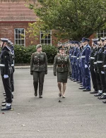 The Tri-Service Honour Guard, Lieut Col Jayne Lawlor OIC. 
Photo credit DF PR Br