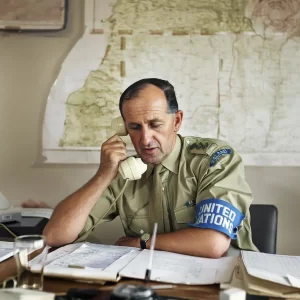 MacCarthy at UNOGIL HQ in Hotel Rivera Beirut in 1958. Photo credit UN Multimedia.