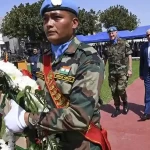 On 19 Mar 2018, UNIFIL marked the 40th anniversary of the establishment of the mission. John O’Mahony, the survivor of the murder of his two comrades, was invited to lay the wreath at Naqoura with the Head of Mission and Force Commander, Maj Gen Michael Beary. Photo credit UN Multimedia. Pte OMahony