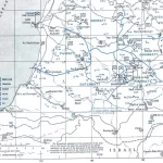A scanned map of UNIFIL deployment as of Jun 1980 shows how the FHQ was isolated in the Enclave. Photo credit UN Archives Records Management Section