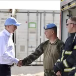 Taoiseach Micheál Martin meeting with Irish personnel