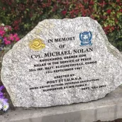 The Memorial to Cpl Michael Nolan at St. Oliver Plunkett’s Church, Grange Con, Co Wicklow,
Photo Credit: Post 21 IUNVA