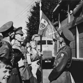 CS Felix Grant with pennant prior to depature to the Congo