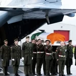 Bearer Party and Pall Bearers at Casement Aerodrome Baldonnel