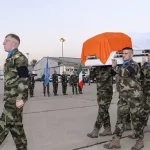 Bearer Party of Pte Rooneys remains at Beirut Airport