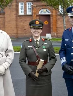 L to R. Ms Jaqui McCrum Sec Gen DOD, Maj Gen Maureen O'Brien DSM, Lieut Gen Seán Clancy COS