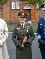 L to R. Ms Jaqui McCrum Sec Gen DOD, Maj Gen Maureen O'Brien DSM, Lieut Gen Seán Clancy COS