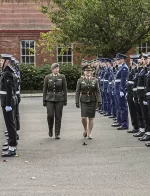 The Tri-Service Honour Guard, Lieut Col Jayne Lawlor OIC.
Photo credit DF PR Br