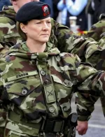 Gen O’Brien as a Comdt at the review of 100 Inf Bn. Photo credit DF PR Br.